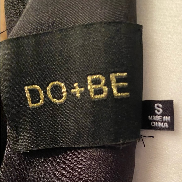 Do+Be black mini/midi dress; front tie; black; small; worn once; no flaws - Picture 6 of 7